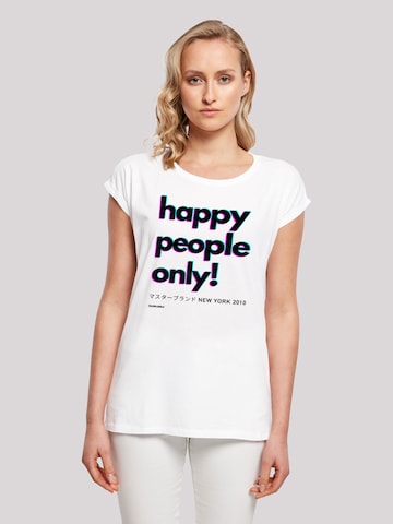 F4NT4STIC T-Shirt 'Happy people only New York' in Weiß: predná strana