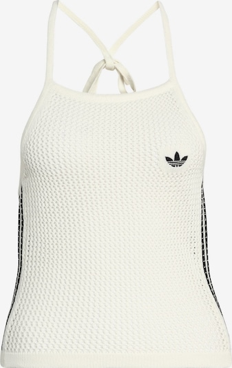 XS dydžio Megzta palaidinė be rankovių 'KNITTED CROCHET' iš ADIDAS ORIGINALS, spalva – juoda / balkšva, Prekių apžvalga
