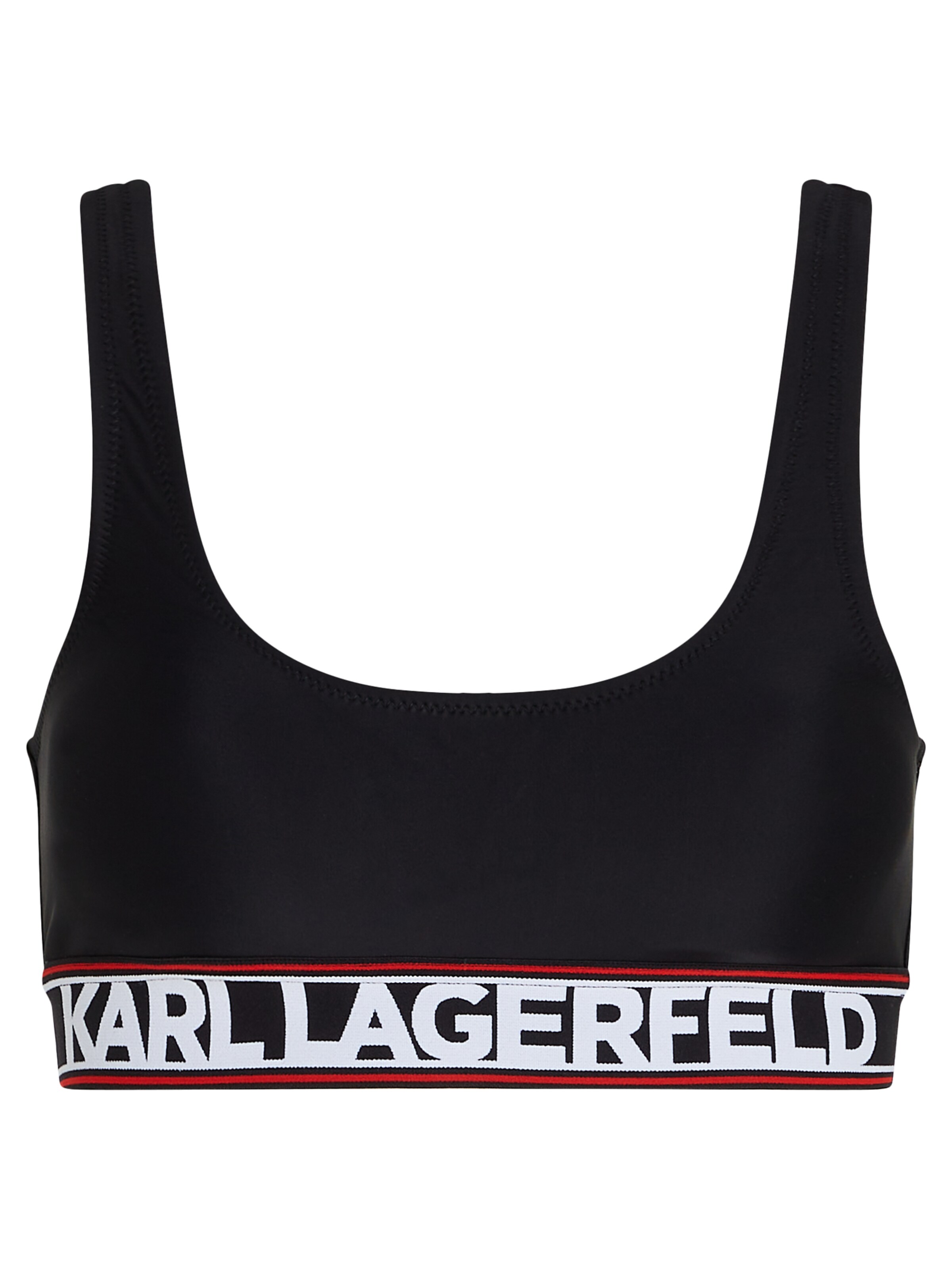 Karl LagerfeldBustier Bikini gornji dio - crna boja: prednji dio