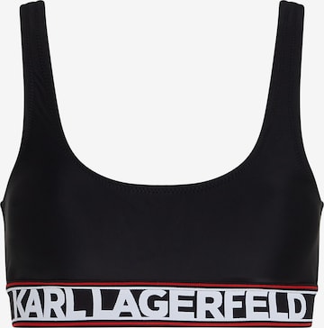 Bustino Top per bikini di Karl Lagerfeld in nero: frontale