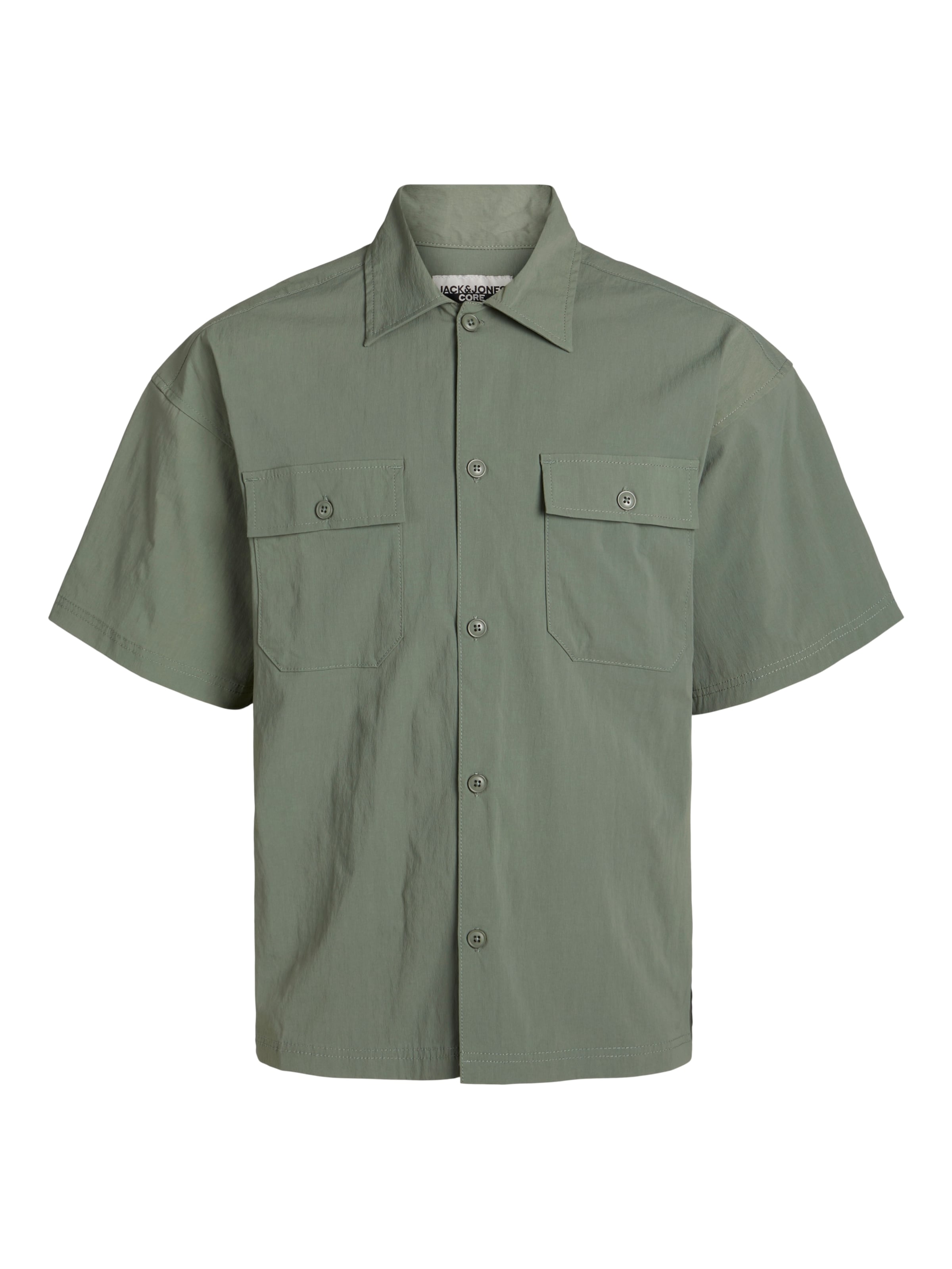 JACK & JONES Button Up Shirt 'ALTITUDE' in Green: front