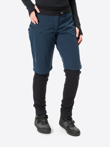 VAUDE Regular Outdoor Pants 'Moab' in Blue: front