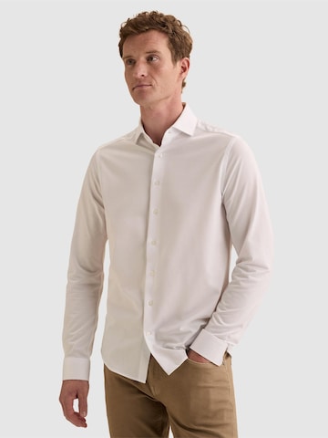 VANGUARD Regular fit Overhemd 'Elevated Knit shirt with widespread collar' in Wit: voorkant