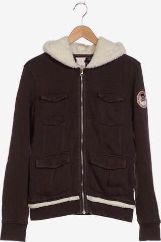 NAPAPIJRI Sweatshirt & Zip-Up Hoodie in XL in Brown: front