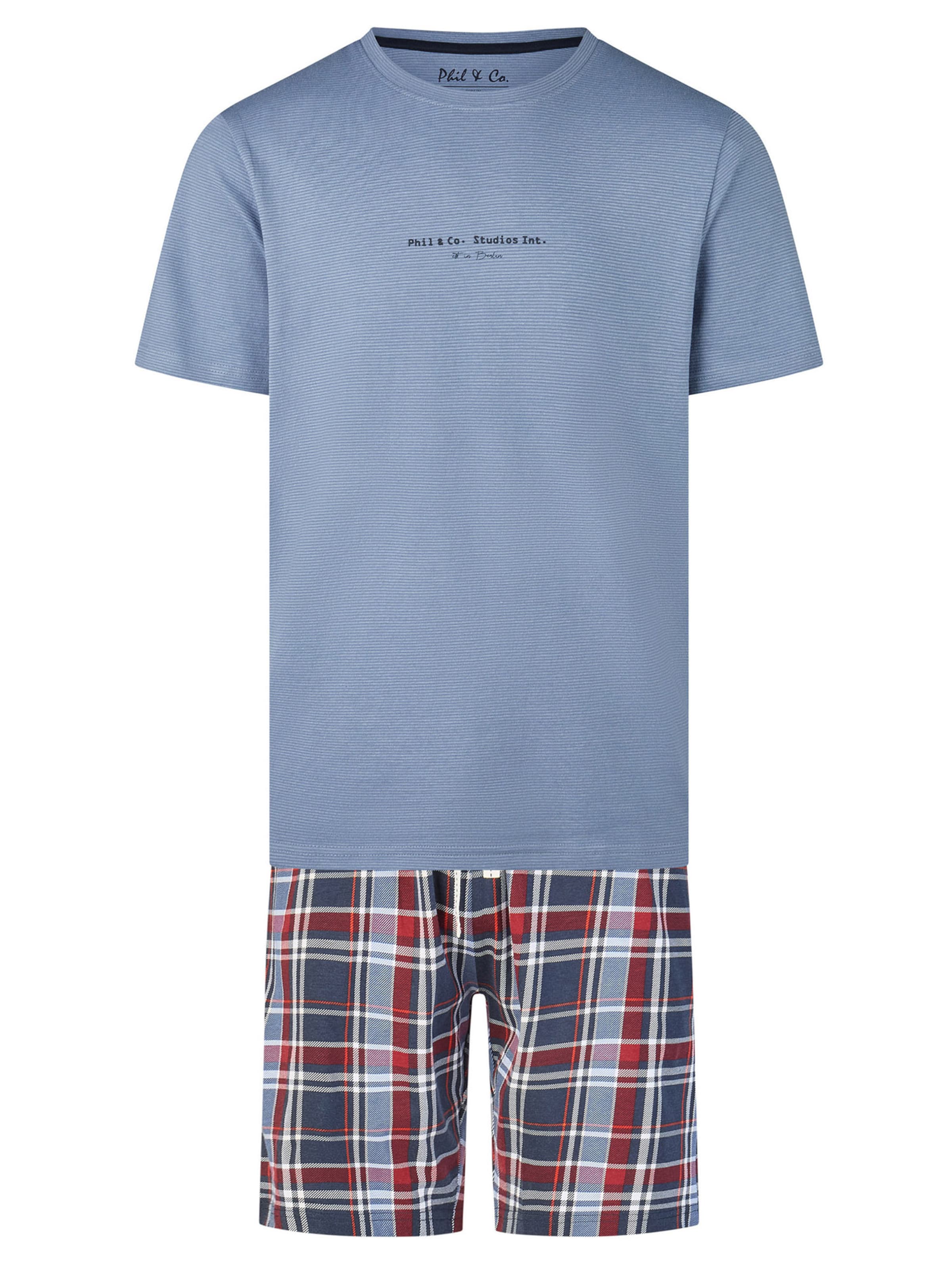 Pyjama court ' Classics ' Phil & Co. Berlin en bleu : devant
