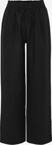 OPUS Wide leg Pleat-front trousers 'Marou' in Black: front