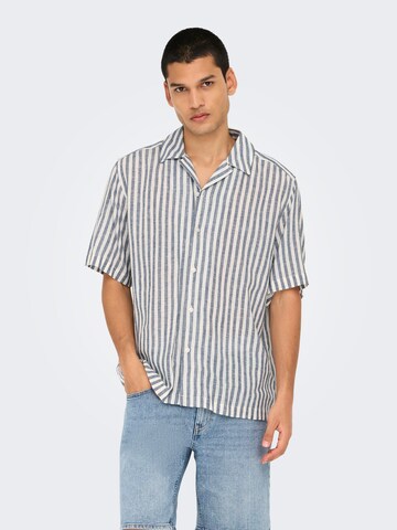 Coupe regular Chemise 'ONSSEPPO' Only & Sons en bleu : devant