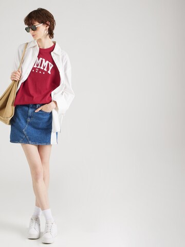 Tommy Jeans Oversized paita 'VARSITY' värissä punainen