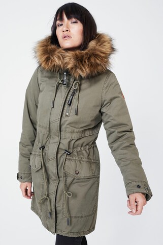 Harlem Soul Between-Seasons Parka 'Clau-Dia' in Green: front