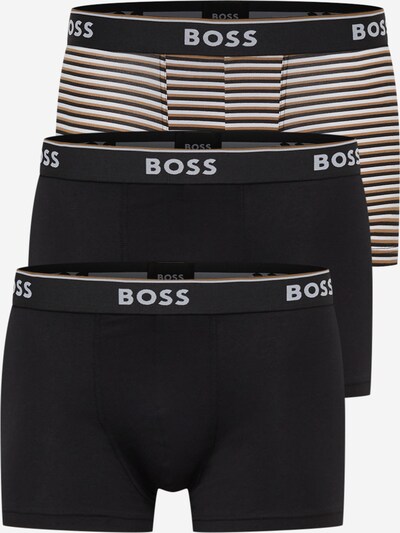 BOSS Black Boksershorts i lysebrun / svart / hvit, Produktvisning