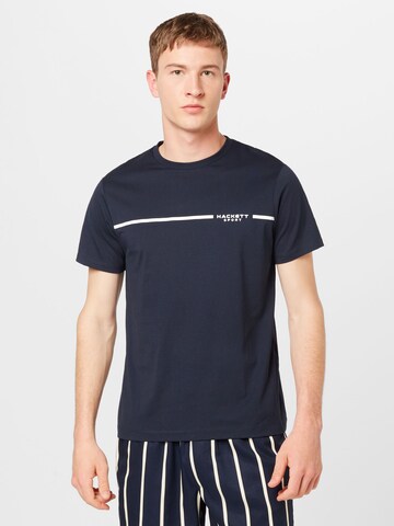 T-Shirt Hackett London en bleu : devant