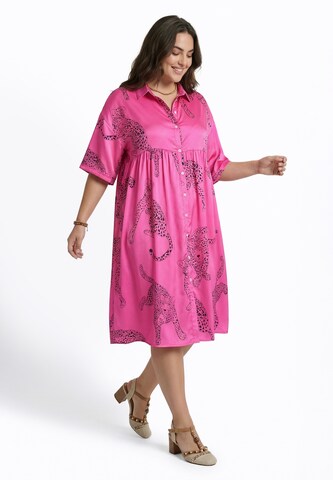 joella - Vestido camisero en rosa: frente