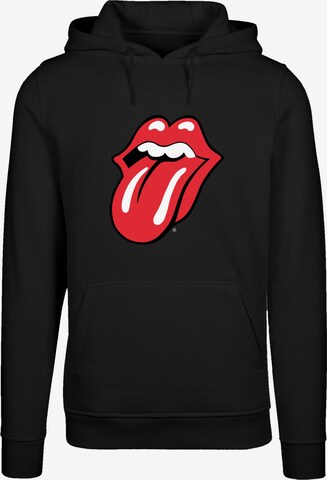 F4NT4STIC Sweatshirt 'The Rolling Stones Classic Zunge Rock Musik Band' in Zwart: voorkant