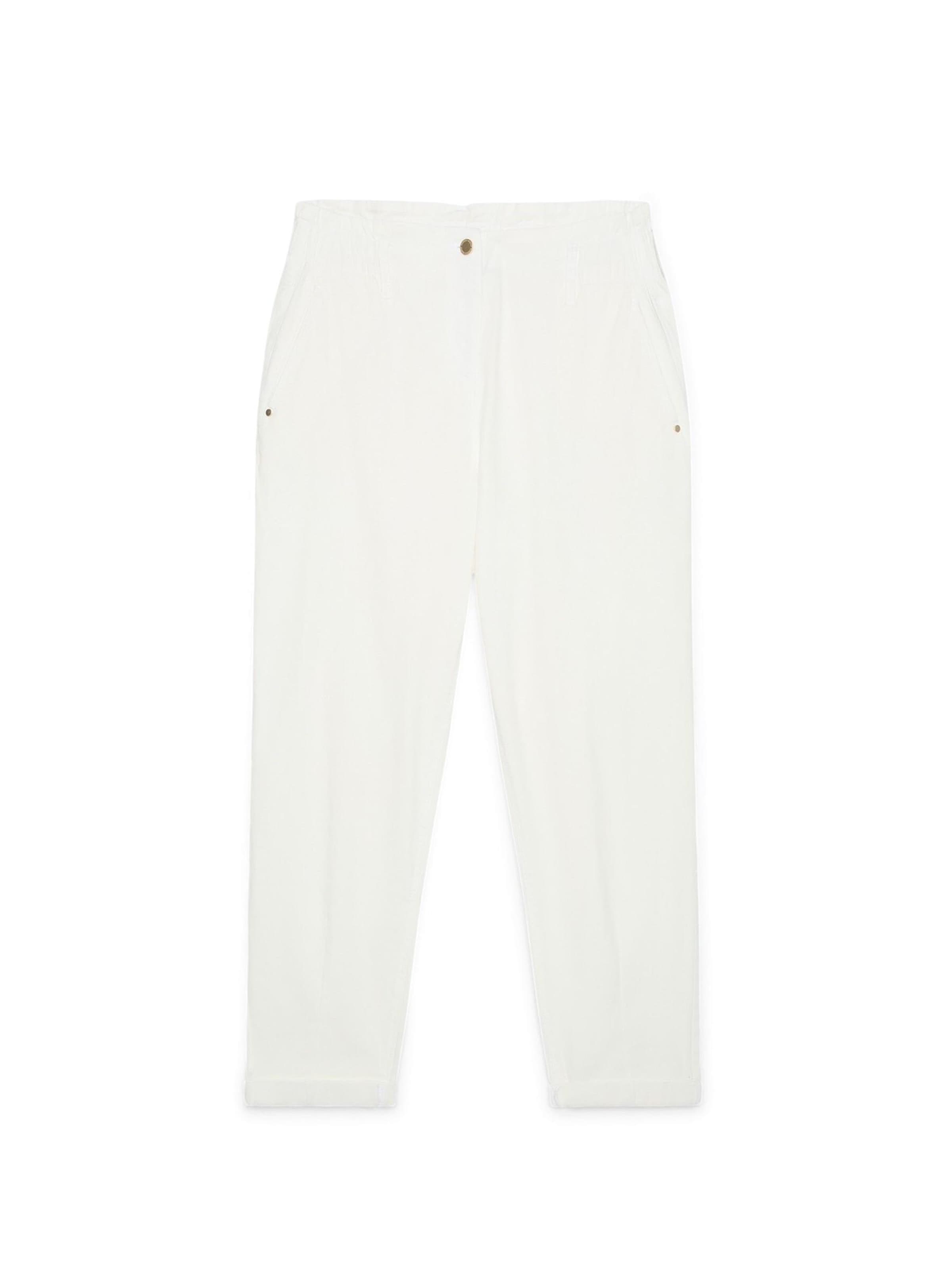 Fiorella Rubino Regular Broek in Wit: voorkant