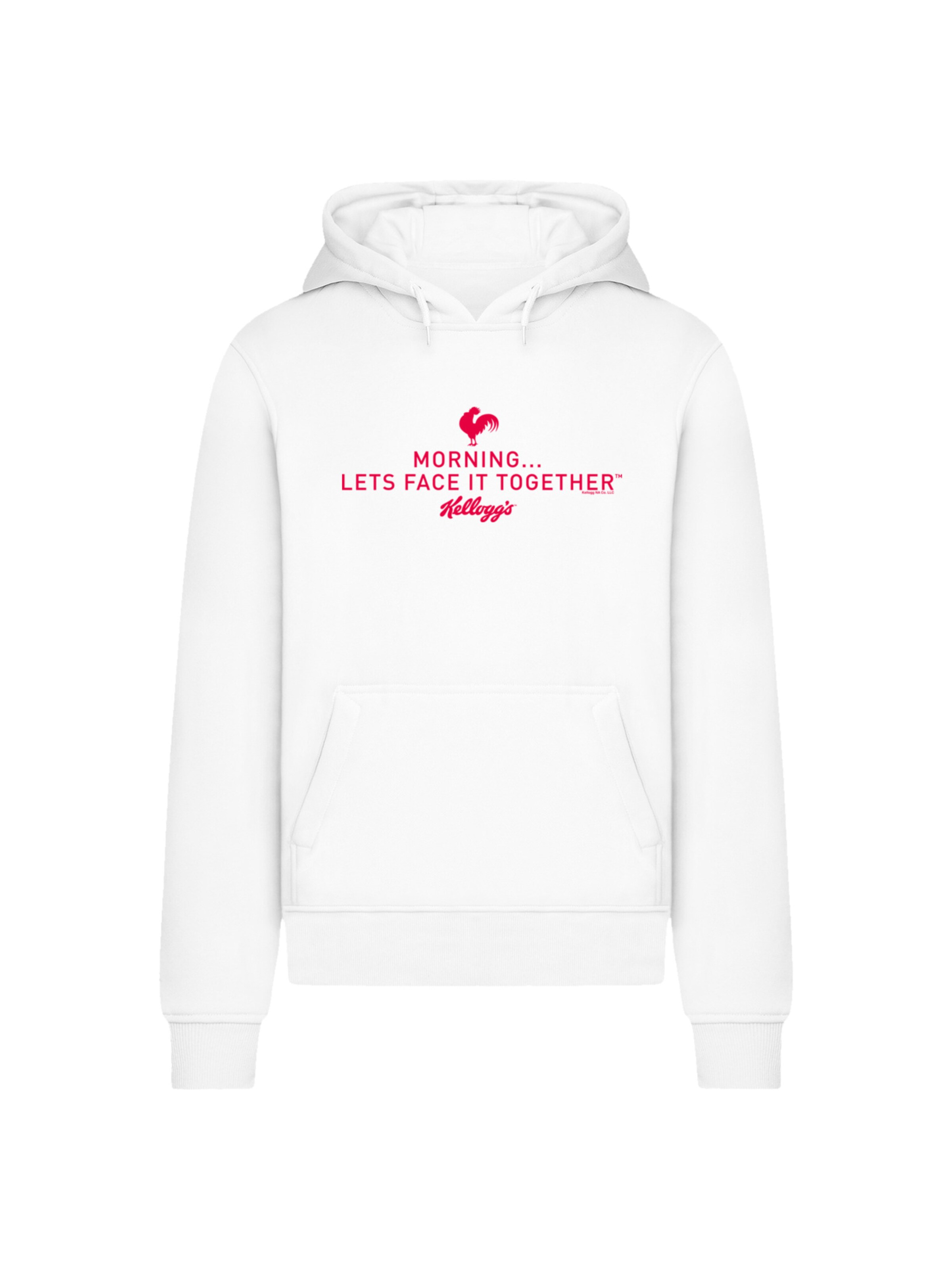 Pull-over 'Kellogg's Breakfast Cereals Morning Lets Face It' F4NT4STIC en blanc : devant