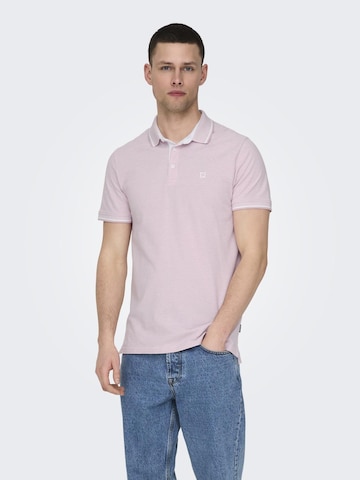 T-Shirt 'Fletcher' Only & Sons en rose : devant