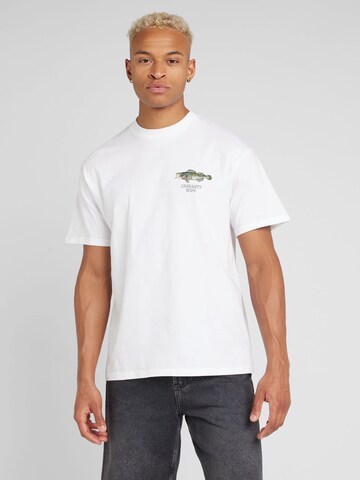 balta Carhartt WIP Marškinėliai 'Fish'