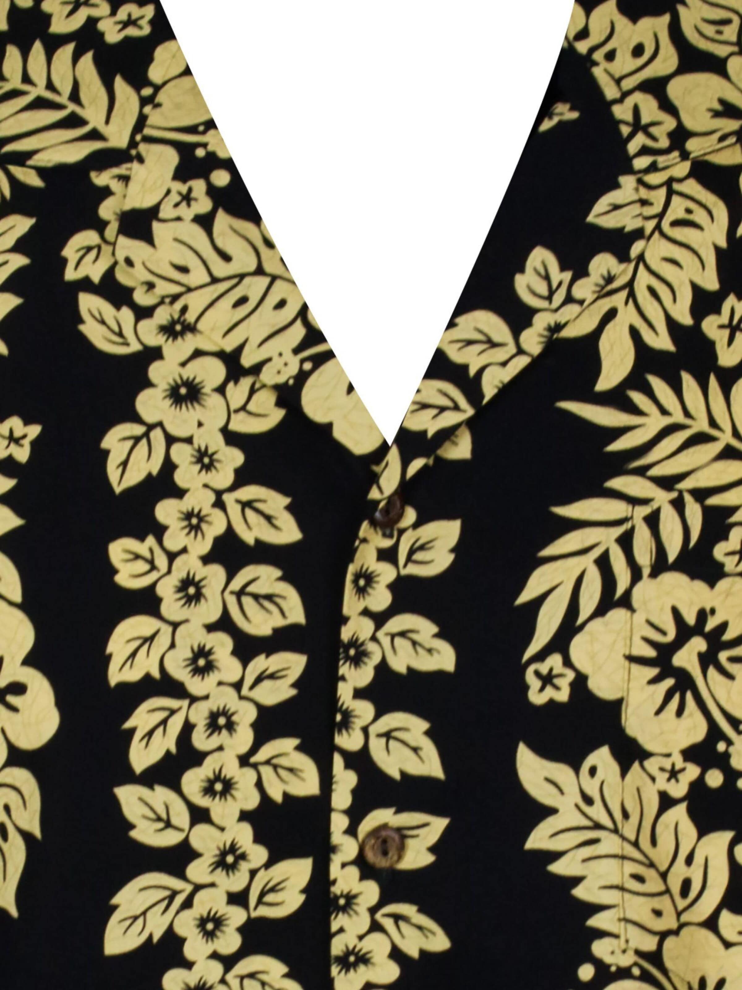 KY's Regular Fit Hemd 'Goldgirlande'‌‌‌‌‌‌‌‌‌‌ in Schwarz