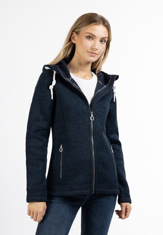 DreiMaster Maritim Fleece jas in Blauw: voorkant