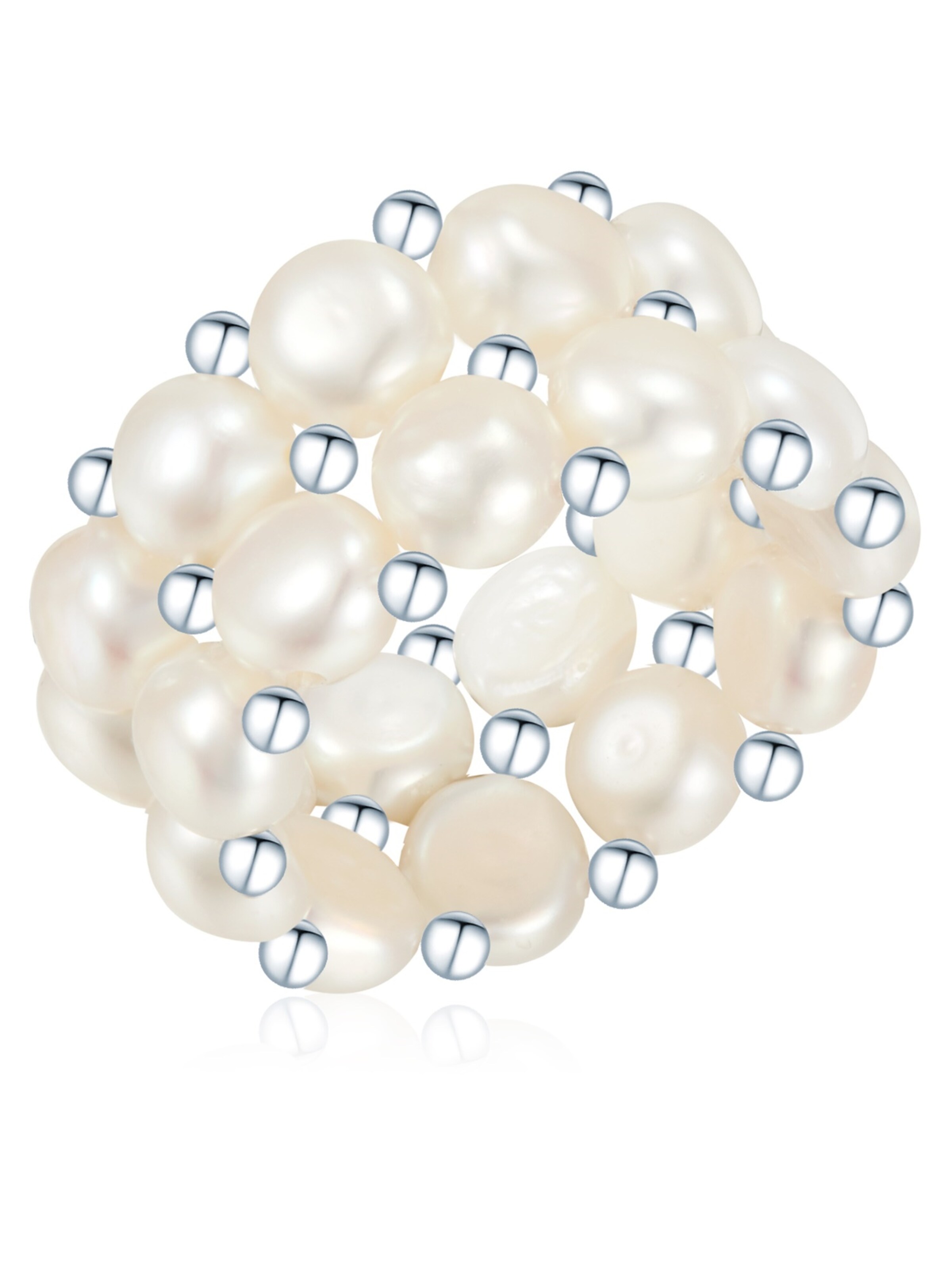 Valero Pearls Ring in Weiß: Vorderseite