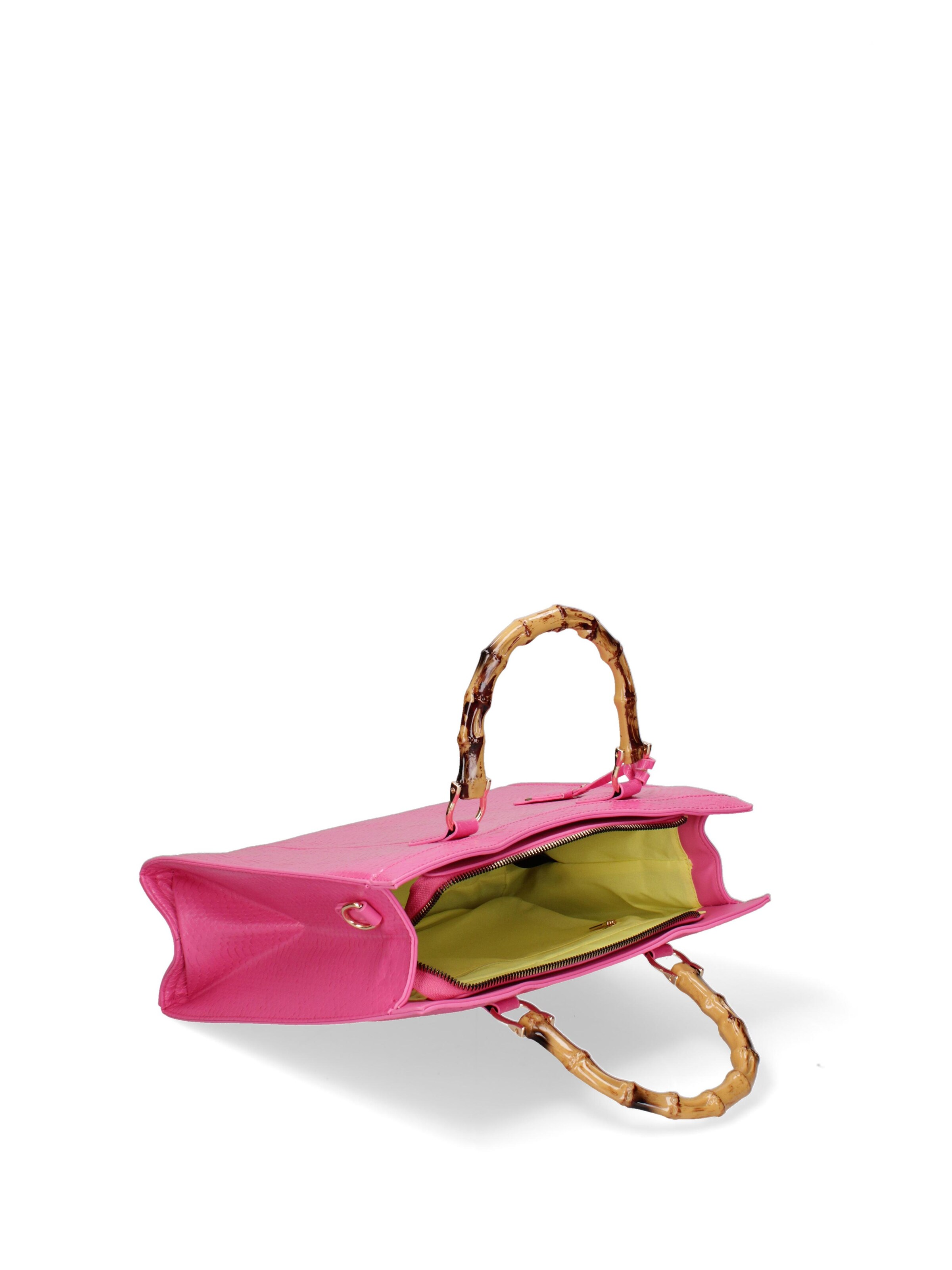 Borsa a spalla 'Borsa a Spalla Donna Ecopelle Vegana con Manico Bambù' di Diana&Co. in rosa