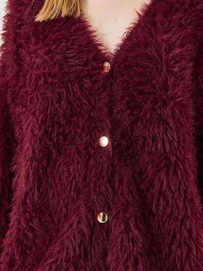 Bianco Lucci Strickjacke in burgunder, Produktansicht