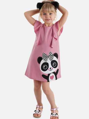 Denokids Dress 'Panda Frill' in Pink: predná strana