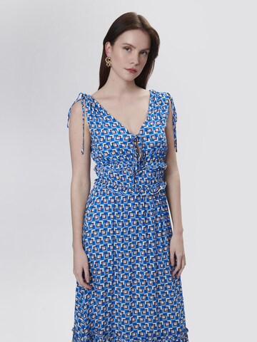 Influencer Zomerjurk in Blauw