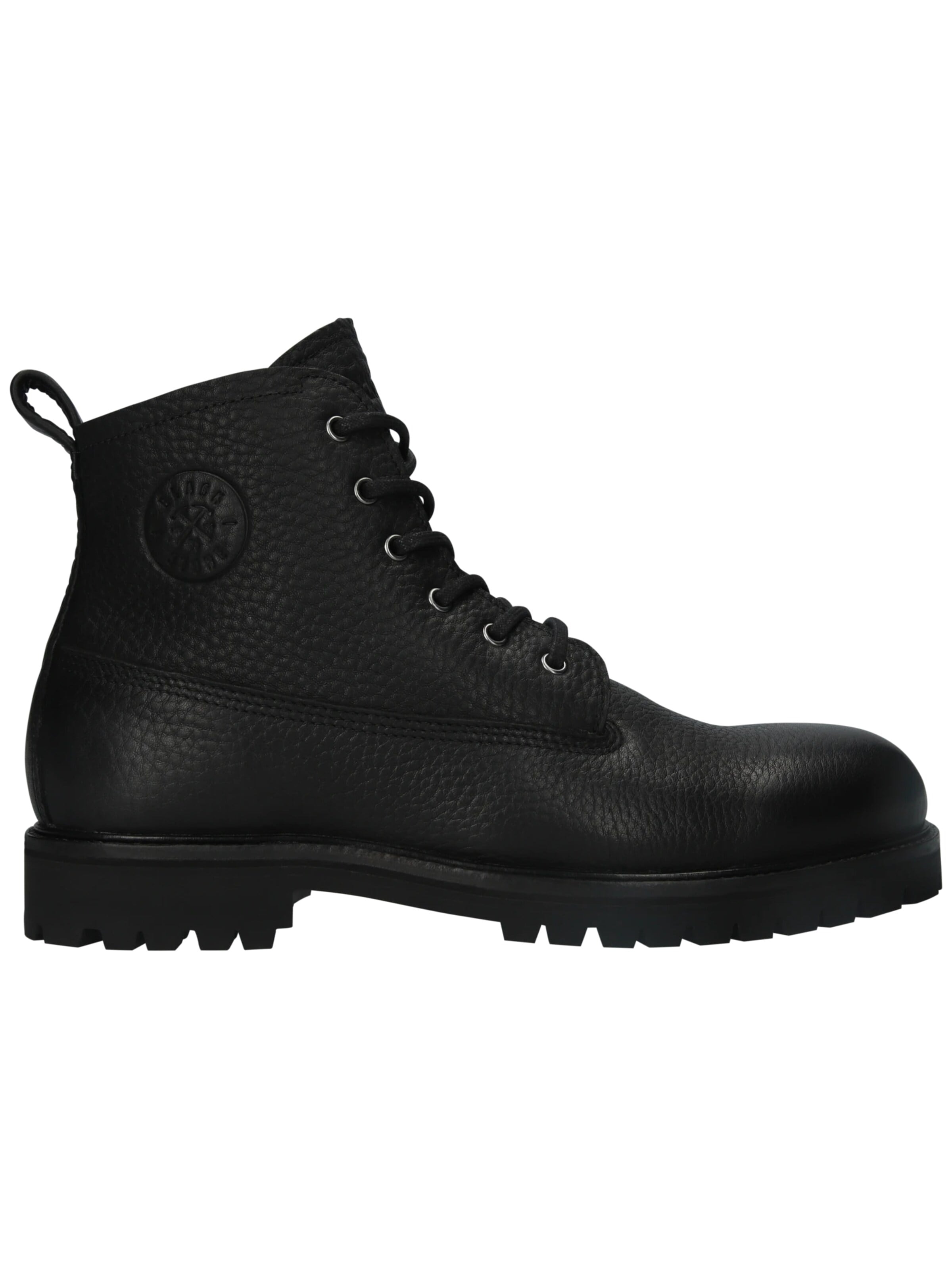 BLACKSTONE - Botas con cordones 'Rock Hardy OM62' en negro: frente