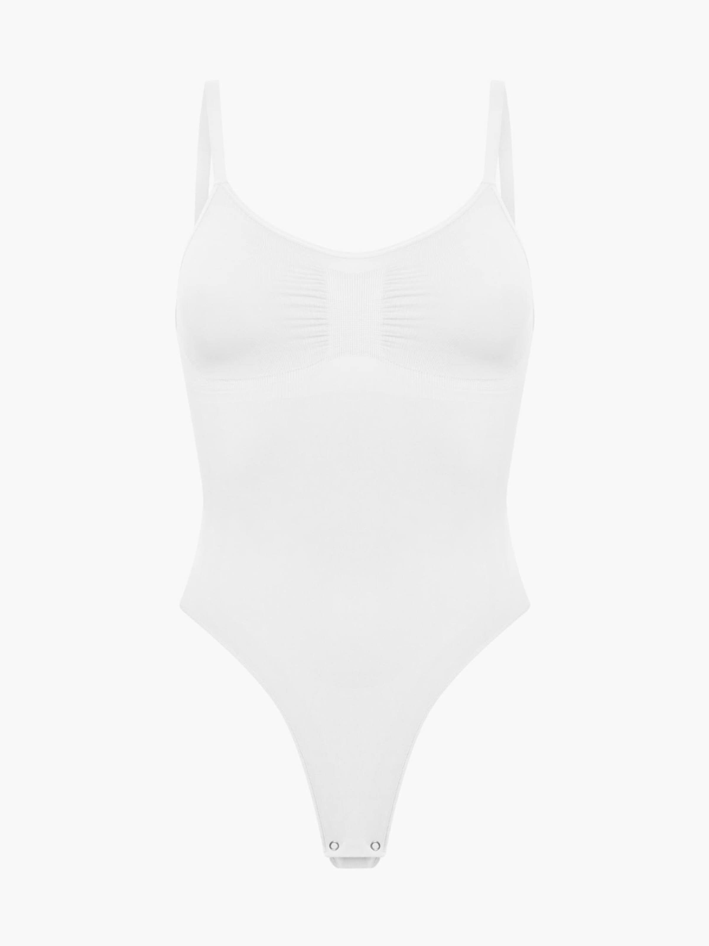 cfab (formerly creamy fabrics) - Body moldeador 'Sculpting Shapewear mit String' en blanco: frente