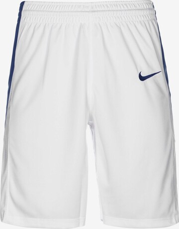 NIKE Loose fit Workout Pants 'Team Stock 20' in White: front