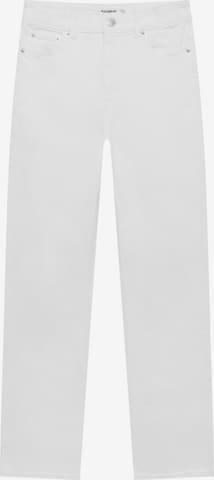 Regular Jean Pull&Bear en blanc : devant