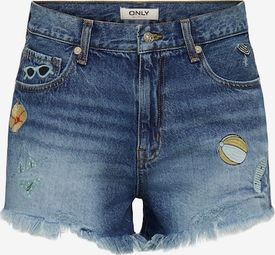 ONLY Farkut 'ONLZUMA' koossa 24 värissä sininen denim / vaaleansininen / vaaleankeltainen / punainen, Tuotenäkymä