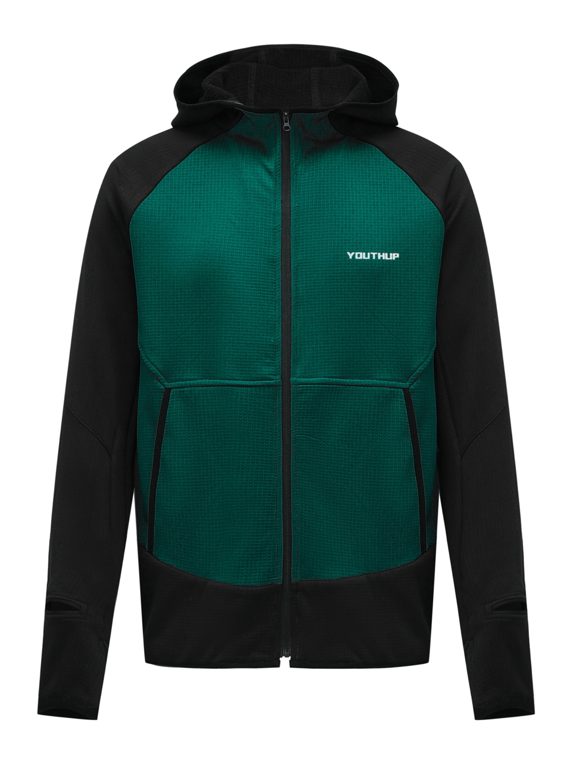 YOUTHUP Athletic Jacket 'UHRENFENSTER' in S in Dark green, Item view