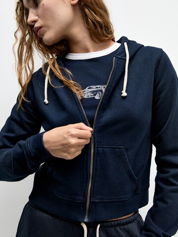 Pull&Bear Sweat jacket in Blue