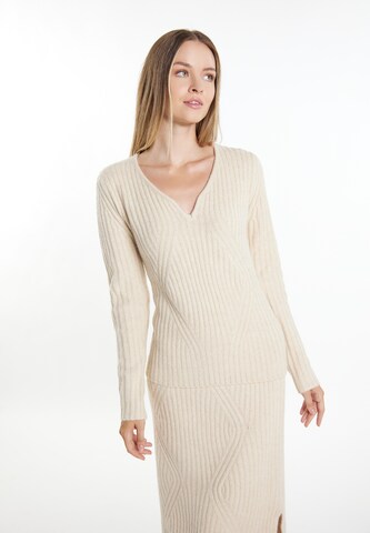 DreiMaster Klassik Sweater 'Ledkin' in Beige: front