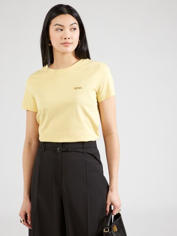 BOSS - Camisa 'Esogo' em amarelo: frente