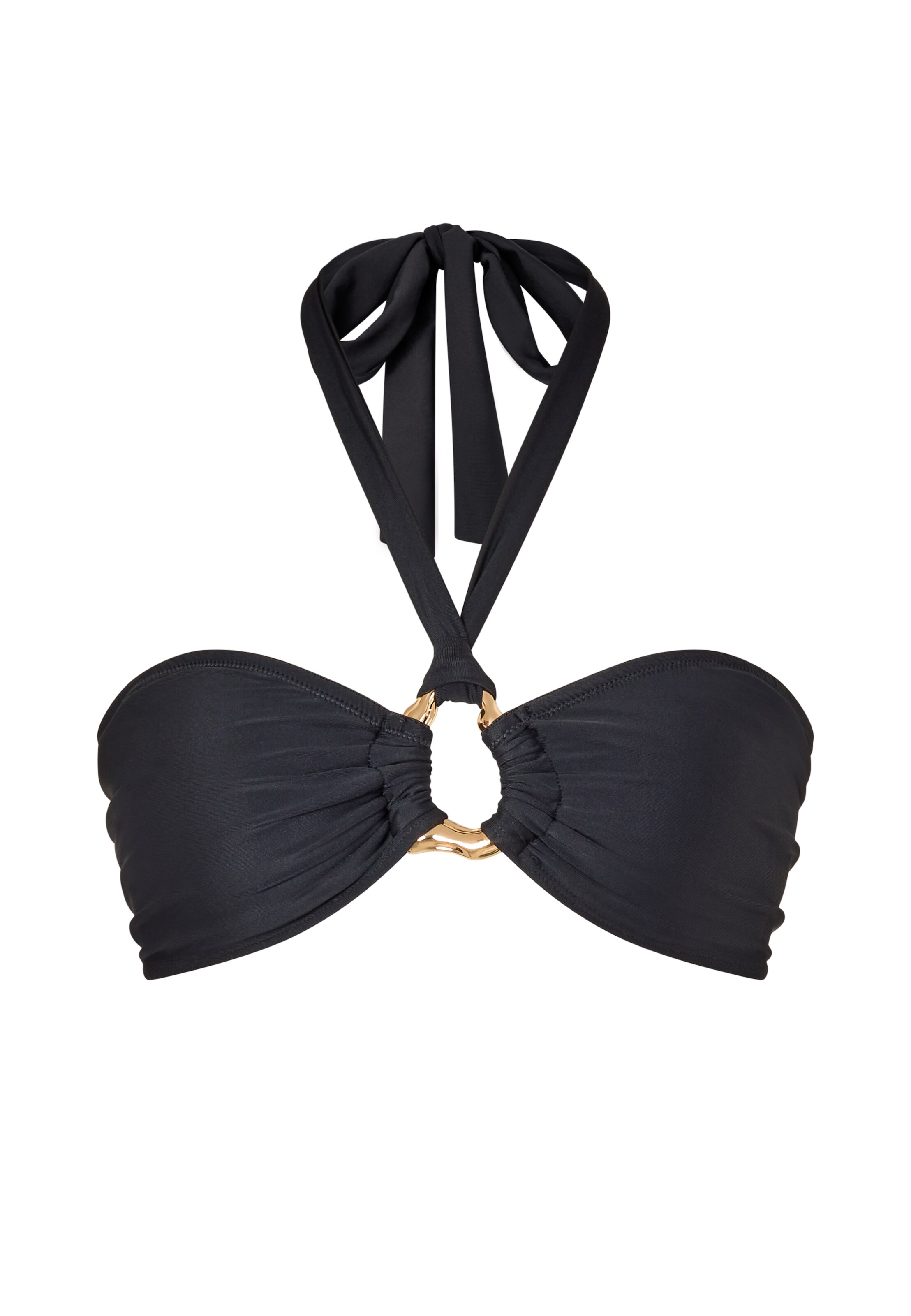 Moda Minx Bikinitop 'Irregular Hoop' in de kleur Goud / Zwart, Productweergave