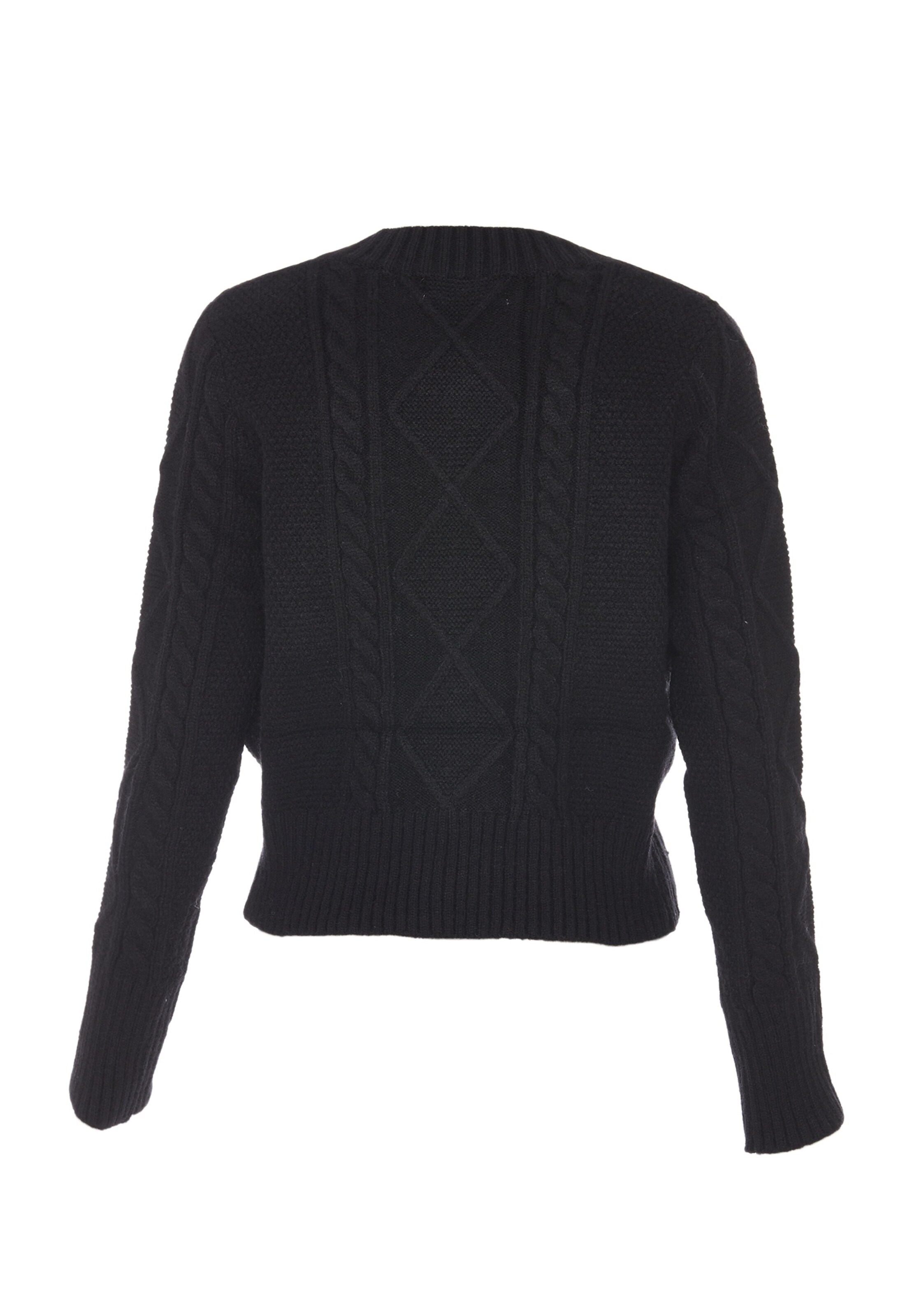 CARNEA - Casaco de malha em preto