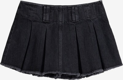 Bershka Jupe en noir denim, Vue avec produit