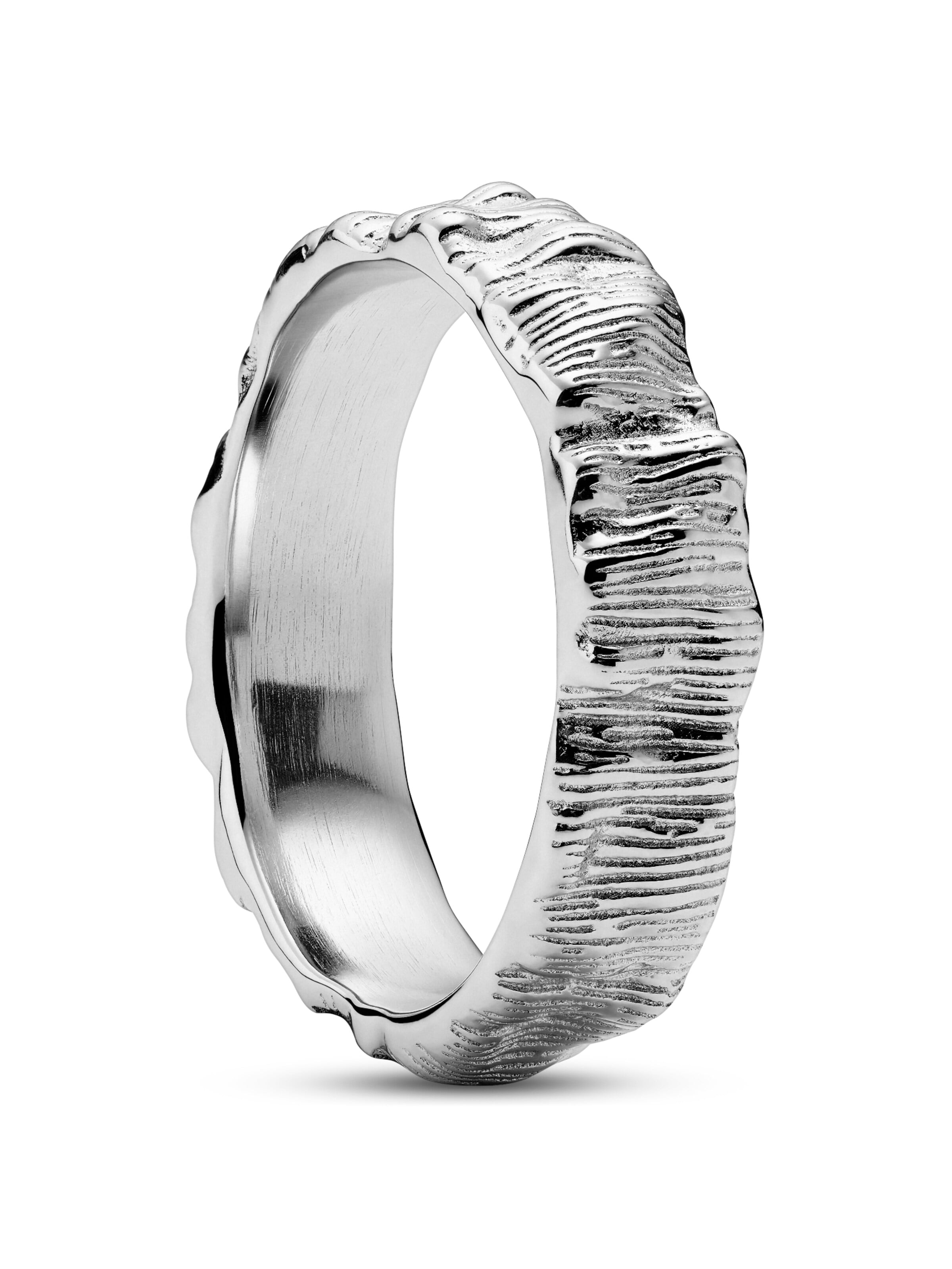 Seizmont Ring 'Rustic' in Silver: front