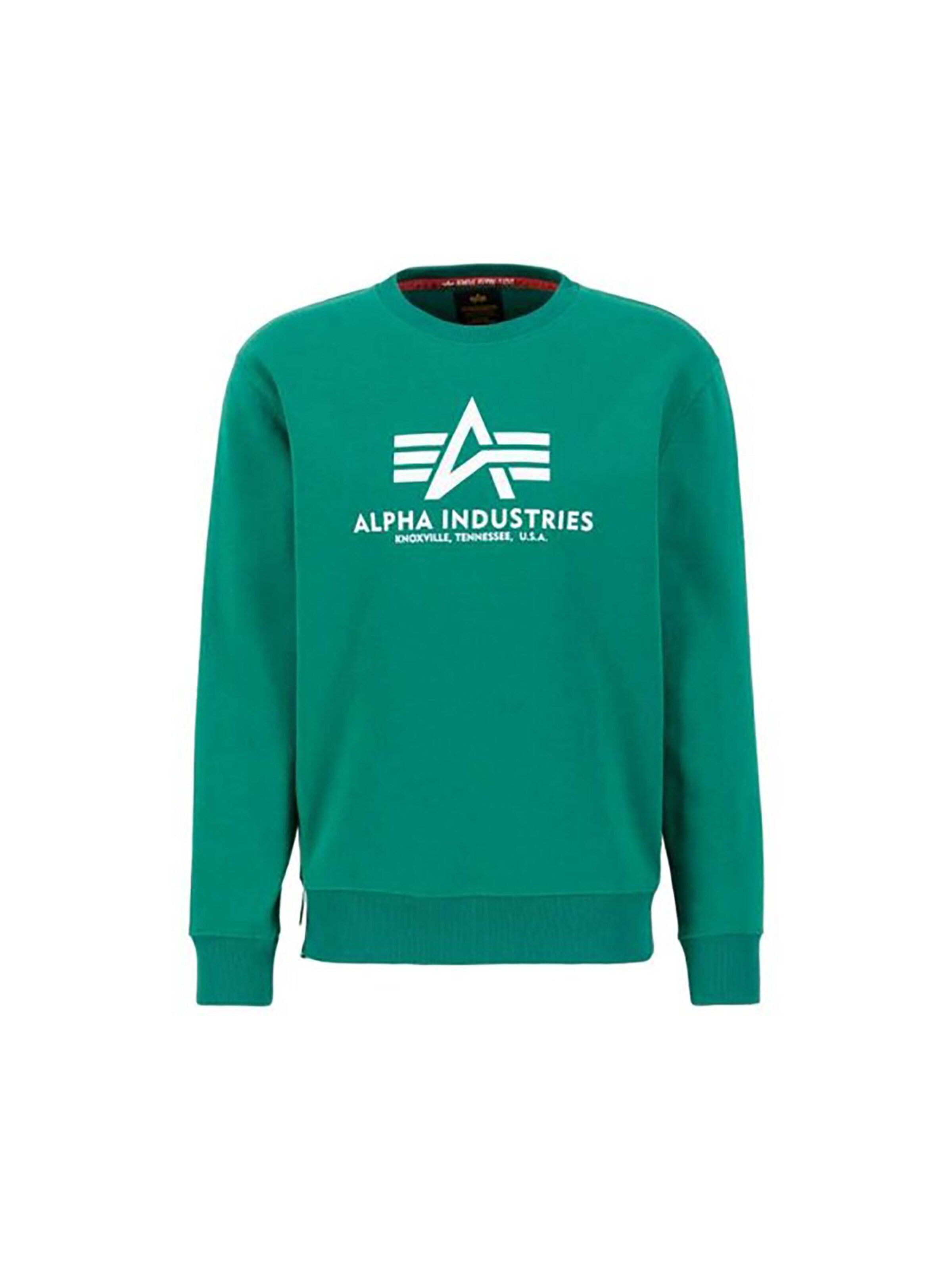 ALPHA INDUSTRIES Sweatshirt 'Basic'‌‌‌‌‌‌‌‌‌‌ in Grün: Vorderseite