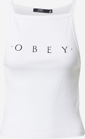 Obey Top 'NOVEL' | bela barva: sprednja stran