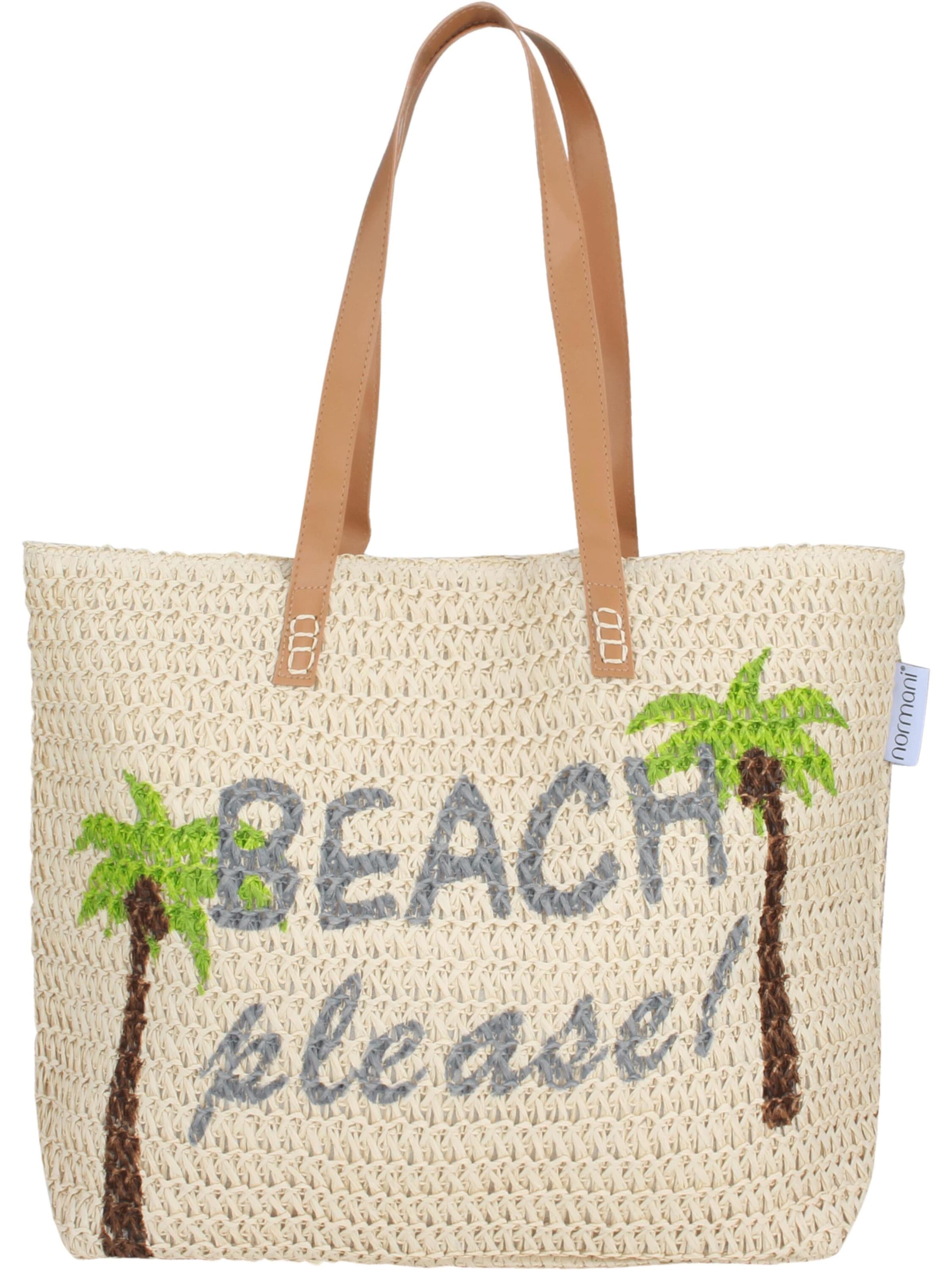 normani Strandtas in Beige: voorkant