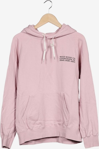 WOOD WOOD Kapuzenpullover L in Pink: Vorderseite