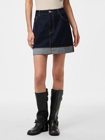 PIECES Rok 'PCFranna' in Blauw: voorkant