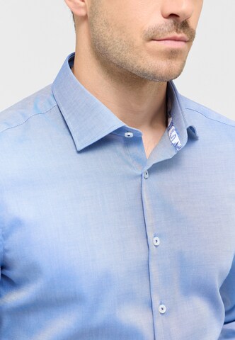 ETERNA Slim fit Button Up Shirt in Blue