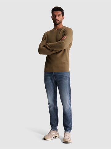 CAST IRON - Jersey 'Pullover with allover texture and ribbed trims' en marrón