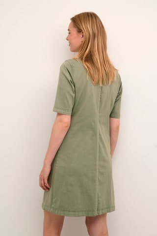 Cream Dress 'Ann ' in Green