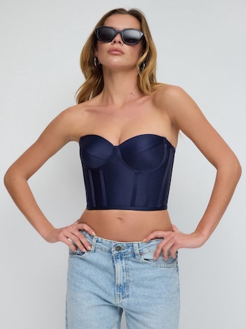 No Matter What Top in Blauw: voorkant